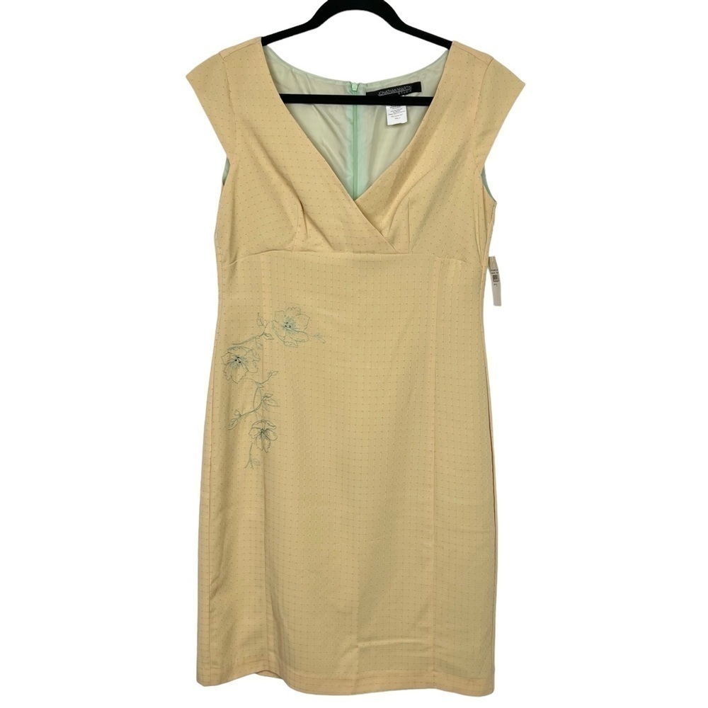 Jonathan Martin Studio Vintage Yellow Cap Sleeve Dress NWT Size 10